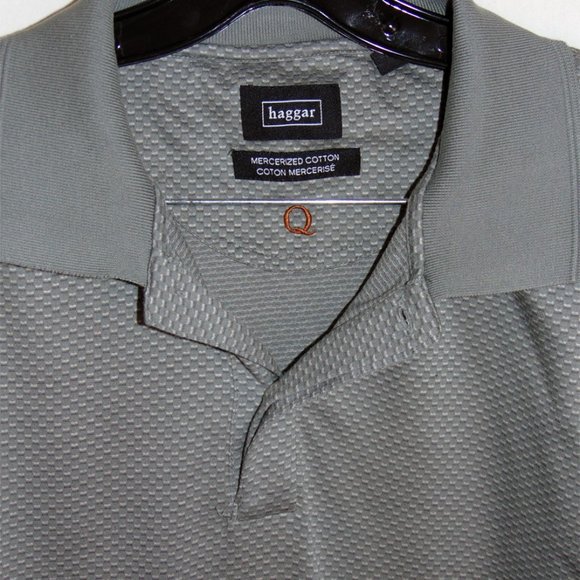 Haggar Long Sleeve Textured Polo Size XL - Picture 2 of 4